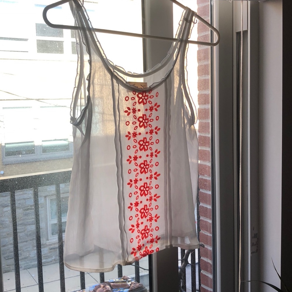 Hollister sheer tank top/bathing suit coverup - Picture 8 of 8